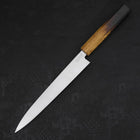 Yanagiba AUS-8 Polished Yaki Urushi Handle 210mm-[Musashi]-[Japanese-Kitchen-Knives]