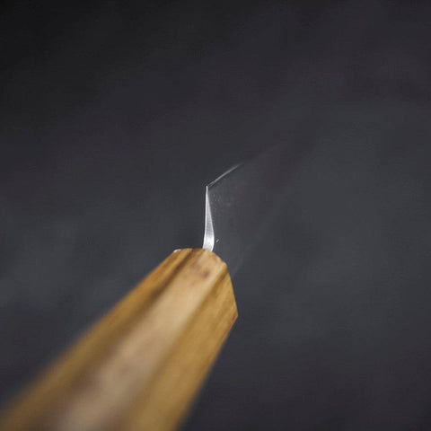 Yanagiba AUS-8 Polished Yaki Urushi Handle 210mm-[Musashi]-[Japanese-Kitchen-Knives]