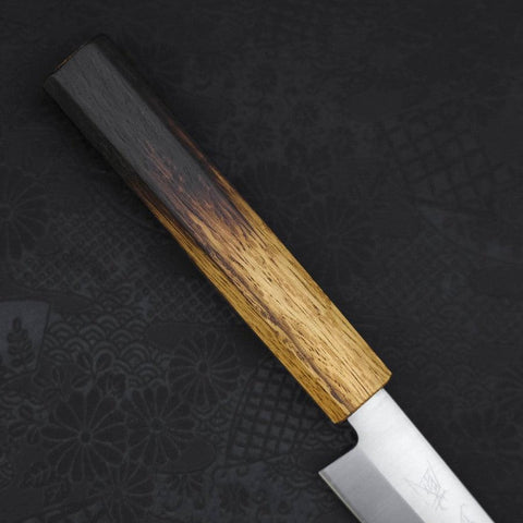 Yanagiba AUS-8 Polished Yaki Urushi Handle 210mm-[Musashi]-[Japanese-Kitchen-Knives]