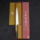 Yanagiba AUS-8 Polished Yaki Urushi Handle 210mm-[Musashi]-[Japanese-Kitchen-Knives]