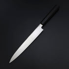 Yanagiba Blue Steel #2 Kurouchi Buffalo Ebony Handle 200mm (7.9”)-[Musashi]-[Japanese-Kitchen-Knives]
