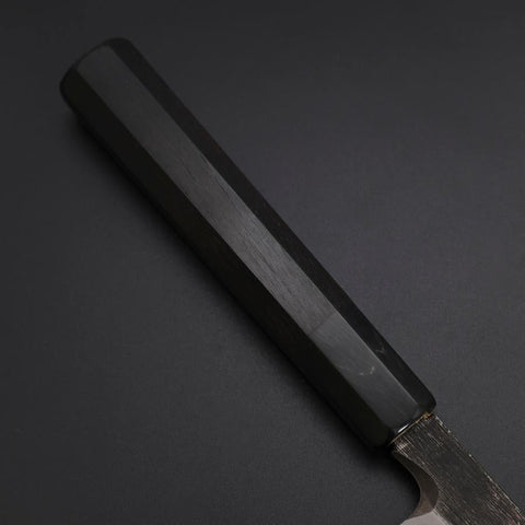 Yanagiba Blue Steel #2 Kurouchi Buffalo Ebony Handle 200mm (7.9”)-[Musashi]-[Japanese-Kitchen-Knives]