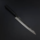 Yanagiba Blue Steel #2 Kurouchi Buffalo Ebony Handle 200mm (7.9”)-[Musashi]-[Japanese-Kitchen-Knives]