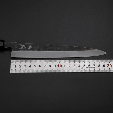Yanagiba Blue Steel #2 Kurouchi Buffalo Ebony Handle 210mm (8.3”)