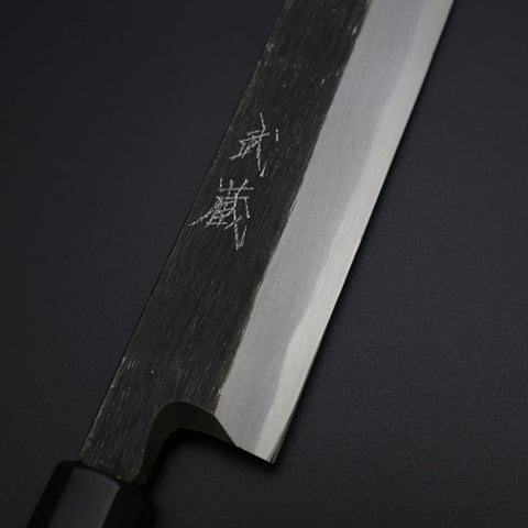 Yanagiba Blue Steel #2 Kurouchi Buffalo Ebony Handle 290mm-[Musashi]-[Japanese-Kitchen-Knives]