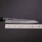 Yanagiba Blue Steel #2 Kurouchi Tsuchime Cherry Handle 200mm (7.9”)-[Musashi]-[Japanese-Kitchen-Knives]