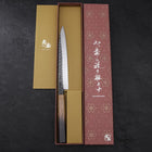 Yanagiba Blue Steel #2 Kurouchi Tsuchime Yaki Urushi Handle 200mm (7.9”)-[Musashi]-[Japanese-Kitchen-Knives]