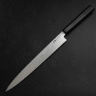 Yanagiba Blue Steel #1 Suminagashi Buffalo Ebony Handle With Sheath 270mm-[Musashi]-[Japanese-Kitchen-Knives]