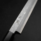 Yanagiba Blue Steel #1 Suminagashi Buffalo Ebony Handle With Sheath 270mm-[Musashi]-[Japanese-Kitchen-Knives]