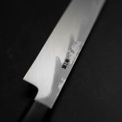 Yanagiba Blue Steel #1 Suminagashi Buffalo Ebony Handle With Sheath 270mm-[Musashi]-[Japanese-Kitchen-Knives]