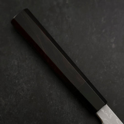 Yanagiba Blue Steel #1 Suminagashi Buffalo Ebony Handle With Sheath 270mm-[Musashi]-[Japanese-Kitchen-Knives]