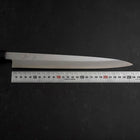 Yanagiba Blue Steel #1 Suminagashi Buffalo Ebony Handle With Sheath 270mm-[Musashi]-[Japanese-Kitchen-Knives]