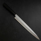 Yanagiba Blue Steel #1 Suminagashi Buffalo Ebony Handle With Sheath 270mm-[Musashi]-[Japanese-Kitchen-Knives]