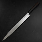 Yanagiba Blue Steel #1 Suminagashi Buffalo Ebony Handle With Sheath 330mm-[Musashi]-[Japanese-Kitchen-Knives]