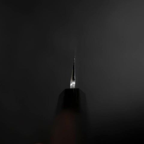 Yanagiba Blue Steel #1 Suminagashi Buffalo Ebony Handle With Sheath 330mm-[Musashi]-[Japanese-Kitchen-Knives]