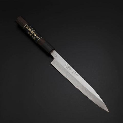 Yanagiba Blue Steel #2 Damascus Shitan Handle 180mm-[Musashi]-[Japanese-Kitchen-Knives]