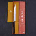 Yanagiba Blue Steel #2 Damascus Shitan Handle 240mm-[Musashi]-[Japanese-Kitchen-Knives]