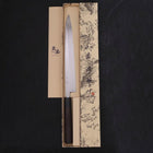 Yanagiba Blue Steel #2 Honyaki Buffalo Ebony Handle 270mm-[Musashi]-[Japanese-Kitchen-Knives]