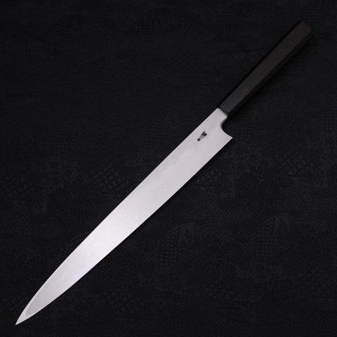 Yanagiba Blue Steel #2 Kasumi Buffalo Ebony Handle 300mm-[Musashi]-[Japanese-Kitchen-Knives]