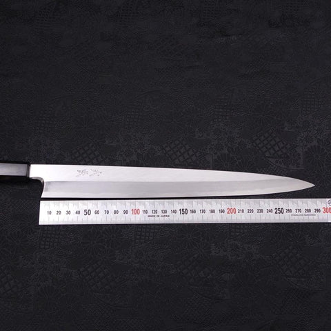 Yanagiba Blue Steel #2 Kasumi Buffalo Ebony Handle 300mm-[Musashi]-[Japanese-Kitchen-Knives]