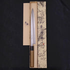 Yanagiba Blue Steel #2 Kasumi Buffalo Magnolia Handle 270mm-[Musashi]-[Japanese-Kitchen-Knives]
