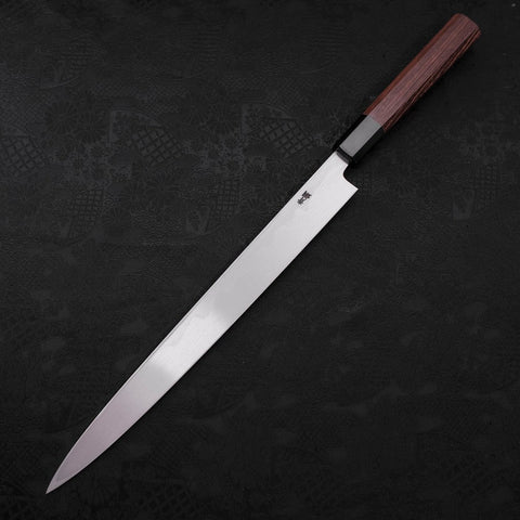 Yanagiba Blue Steel #2 Kasumi Buffalo Wenge Handle 300mm-[Musashi]-[Japanese-Kitchen-Knives]