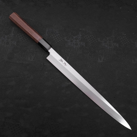 Yanagiba Blue Steel #2 Kasumi Buffalo Wenge Handle 300mm-[Musashi]-[Japanese-Kitchen-Knives]