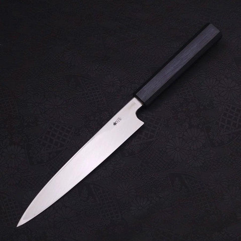 Yanagiba Blue Steel #2 Kasumi Mango Urushi Azul Oscuro 180mm