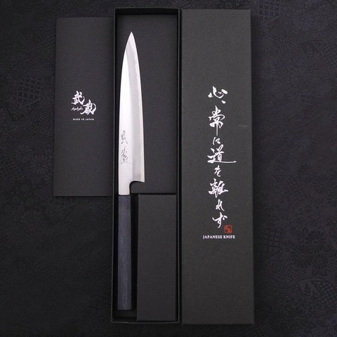 Yanagiba Blue Steel #2 Kasumi Mango Urushi Azul Oscuro 180mm