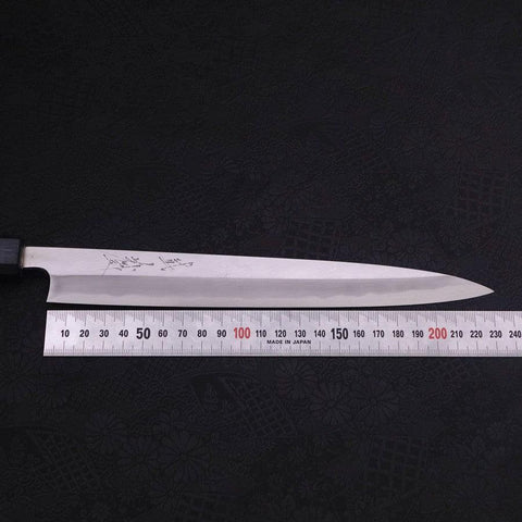 Yanagiba Blue Steel #2 Kasumi Dark-Blue Urushi Handle 240mm-[Musashi]-[Japanese-Kitchen-Knives]