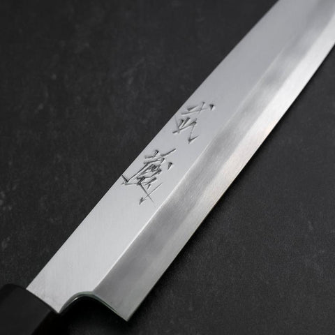 Yanagiba Blue Steel #2 Kasumi Walnut Handle 165mm-[Musashi]-[Japanese-Kitchen-Knives]