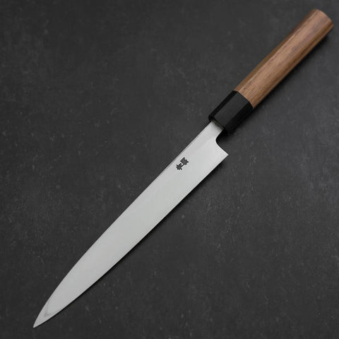 Yanagiba Blue Steel #2 Kasumi Walnut Handle 200mm-[Musashi]-[Japanese-Kitchen-Knives]