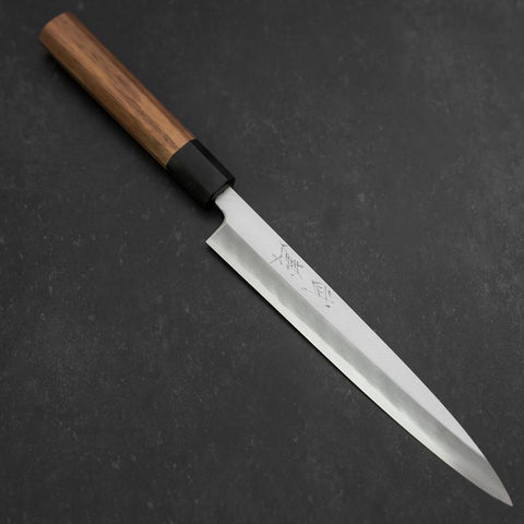Yanagiba Blue Steel #2 Kasumi Walnut Handle 200mm-[Musashi]-[Japanese-Kitchen-Knives]