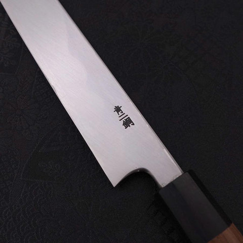 Yanagiba Blue Steel #2 Kasumi Walnut Handle 240mm-[Musashi]-[Japanese-Kitchen-Knives]