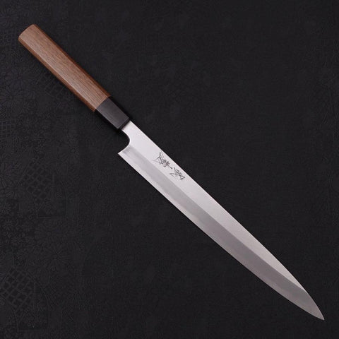 Yanagiba Blue Steel #2 Kasumi Walnut Handle 240mm-[Musashi]-[Japanese-Kitchen-Knives]