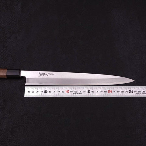 Yanagiba Blue Steel #2 Kasumi Walnut Handle 270mm-[Musashi]-[Japanese-Kitchen-Knives]