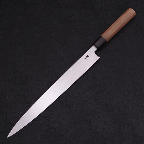Yanagiba Blue Steel #2 Kasumi Walnut Handle 300mm-[Musashi]-[Japanese-Kitchen-Knives]