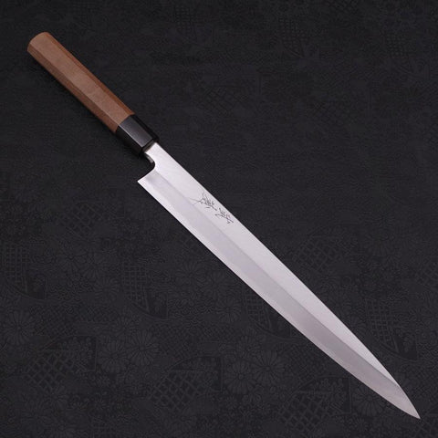 Yanagiba Blue Steel #2 Kasumi Walnut Handle 300mm-[Musashi]-[Japanese-Kitchen-Knives]