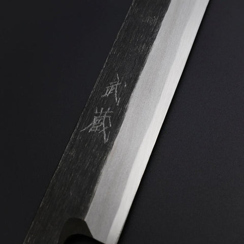 Yanagiba Blue Steel #2 Kurouchi Buffalo Ebony Handle 260mm-[Musashi]-[Japanese-Kitchen-Knives]