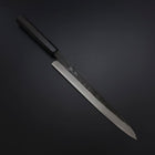Yanagiba Blue Steel #2 Kurouchi Buffalo Ebony Handle 260mm-[Musashi]-[Japanese-Kitchen-Knives]