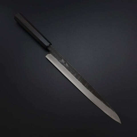 Yanagiba Blue Steel #2 Kurouchi Buffalo Ebony Handle 260mm-[Musashi]-[Japanese-Kitchen-Knives]