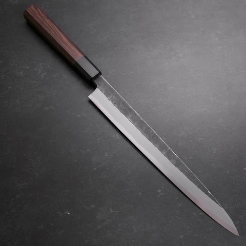 Yanagiba Blue Steel #2 Kurouchi Buffalo Wenge Handle 270mm-[Musashi]-[Japanese-Kitchen-Knives]