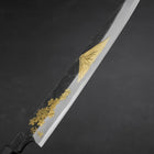 Yanagiba Blue Steel #2 Kurouchi Chokin Sakura-Fuji Buffalo Ebony Handle 210mm-[Musashi]-[Japanese-Kitchen-Knives]