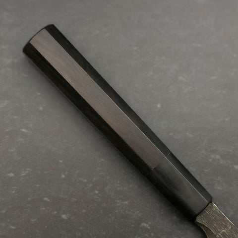 Yanagiba Blue Steel #2 Kurouchi Chokin Sakura-Fuji Buffalo Ebony Handle 210mm-[Musashi]-[Japanese-Kitchen-Knives]