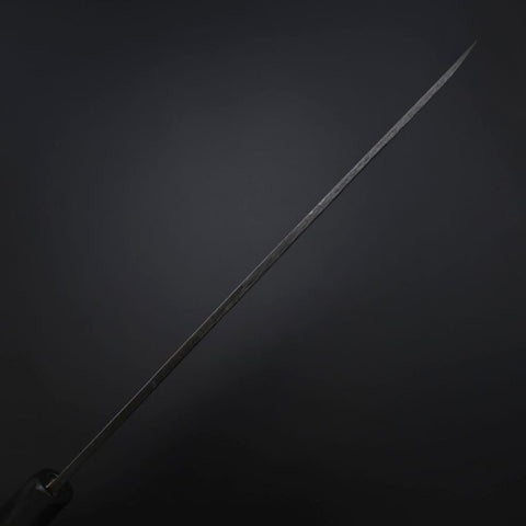 Yanagiba Blue Steel #2 Kurouchi Tsuchime Mango de Ébano con Cuerno de Búfalo 260mm