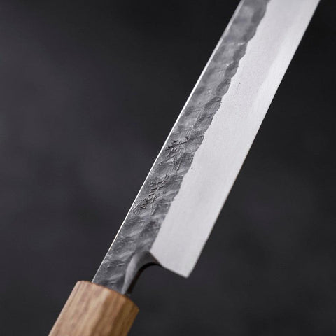Yanagiba Blue Steel #2 Kurouchi Tsuchime Yaki Urushi Handle 240mm-[Musashi]-[Japanese-Kitchen-Knives]