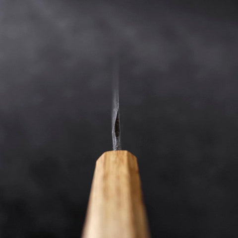 Yanagiba Blue Steel #2 Kurouchi Tsuchime Yaki Urushi Handle 240mm-[Musashi]-[Japanese-Kitchen-Knives]