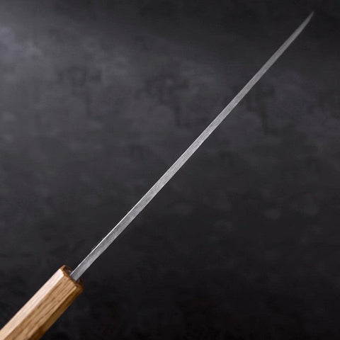 Yanagiba Blue Steel #2 Kurouchi Tsuchime Yaki Urushi Handle 240mm-[Musashi]-[Japanese-Kitchen-Knives]