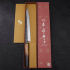 Yanagiba Blue Steel #2 Kurouchi Tsuchime Yaki Urushi Handle 240mm-[Musashi]-[Japanese-Kitchen-Knives]