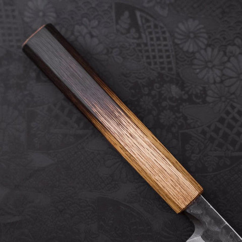 Yanagiba Blue Steel #2 Kurouchi Tsuchime Yaki Urushi Handle 270mm-[Musashi]-[Japanese-Kitchen-Knives]